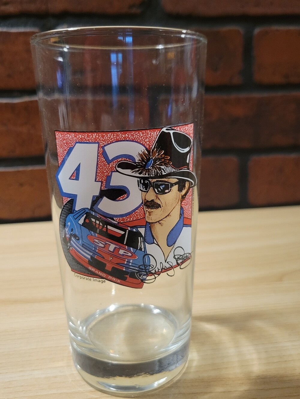 Vintage Richard Petty NASCAR Drinking Glass